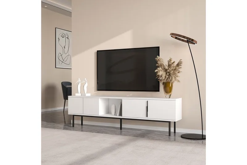 TV-bord Zeiran Hvit - Hvit - Møbler - Mediamøbel & tv møbel - TV-benk & mediabenk