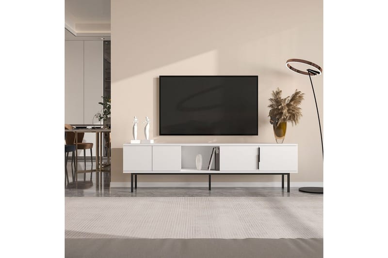 TV-bord Zeiran Hvit - Hvit - Møbler - Mediamøbel & tv møbel - TV-benk & mediabenk