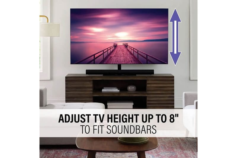 TV-bordstativ Sanus Svingbart Universal Opptil 86 - Svart - Møbler - Mediamøbel & tv møbel - Mediestativ & veggfeste