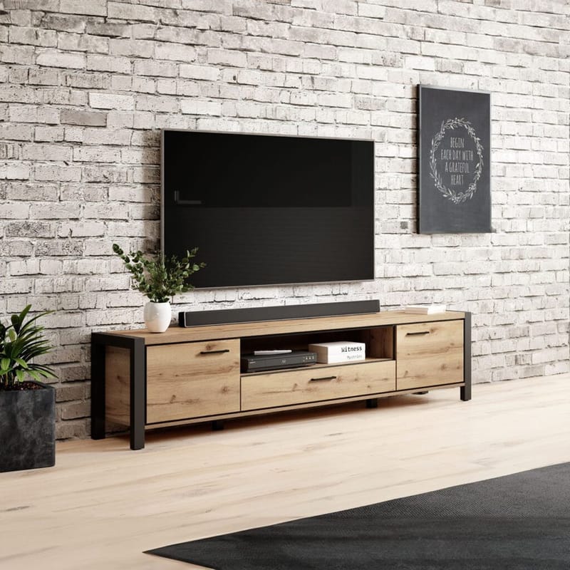 TV-enhet Aktiv 2 dører 1 skuff - 210 cm - Møbler - Mediamøbel & tv møbel - TV-benk & mediabenk