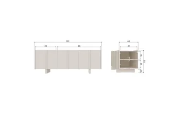 TV-enhet Basu - Støv, 152 cm - Møbler - Mediamøbel & tv møbel - TV-benk & mediabenk