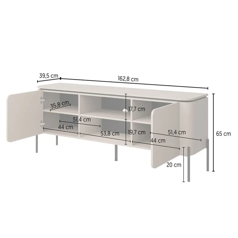 TV-enhet Bello 2 Dører - Møbler - Mediamøbel & tv møbel - TV-benk & mediabenk