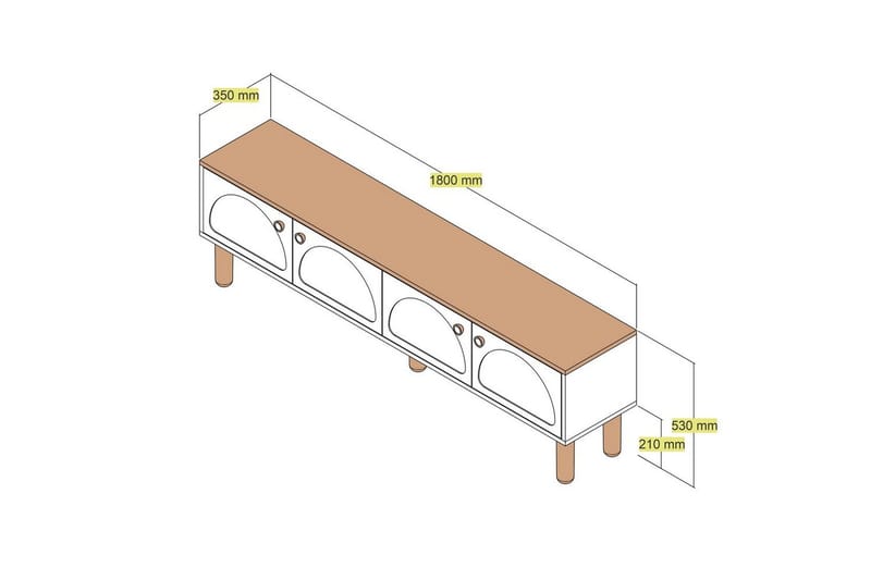 TV-enhet Cool Hvit - Hvit - Møbler - Mediamøbel & tv møbel - TV-benk & mediabenk