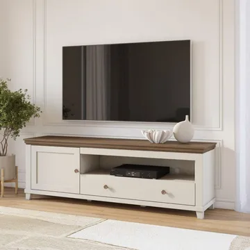 TV-enhet Evora 1 dør 1 skuff - Lys Beige - Møbler - Mediamøbel & tv møbel - TV-benk & mediabenk
