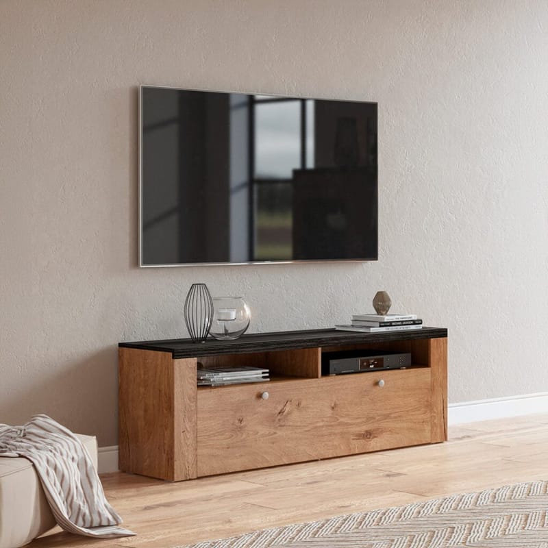 TV-enhet Larona 2 klaffer - Lefkas Eik - Touchwood - Møbler - Mediamøbel & tv møbel - TV-benk & mediabenk