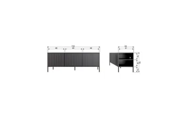 TV-enhet New Gravure - Støv, 150 cm - Møbler - Mediamøbel & tv møbel - TV-benk & mediabenk