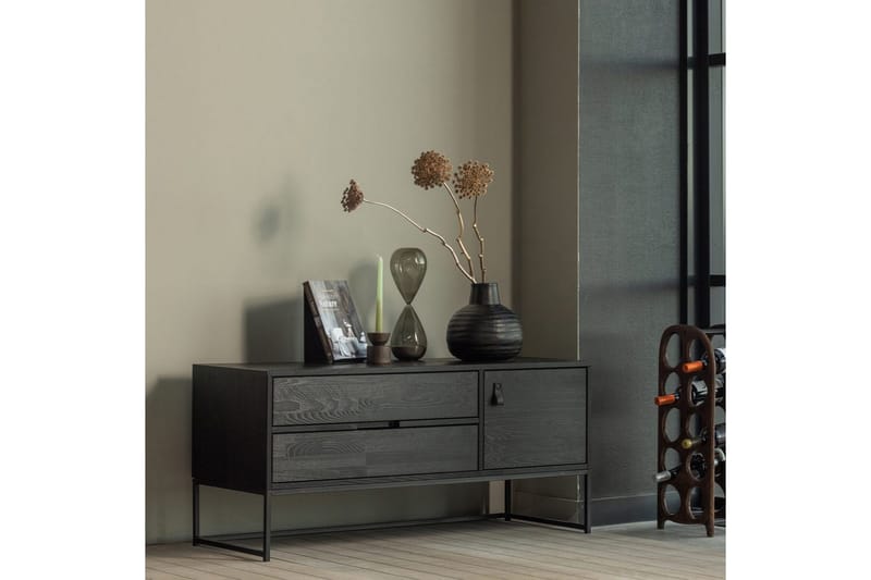 TV-enhet Silas - Blacknight, Ask, 120 cm - Møbler - Mediamøbel & tv møbel - TV-benk & mediabenk