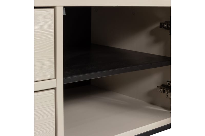 TV-enhet Silas - Støv, Børstet furu, 120 cm - Møbler - Mediamøbel & tv møbel - TV-benk & mediabenk