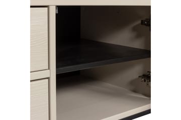 TV-enhet Silas - Støv, Børstet furu, 120 cm - Møbler - Mediamøbel & tv møbel - TV-benk & mediabenk