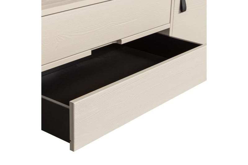 TV-enhet Silas - Støv, Børstet furu, 120 cm - Møbler - Mediamøbel & tv møbel - TV-benk & mediabenk