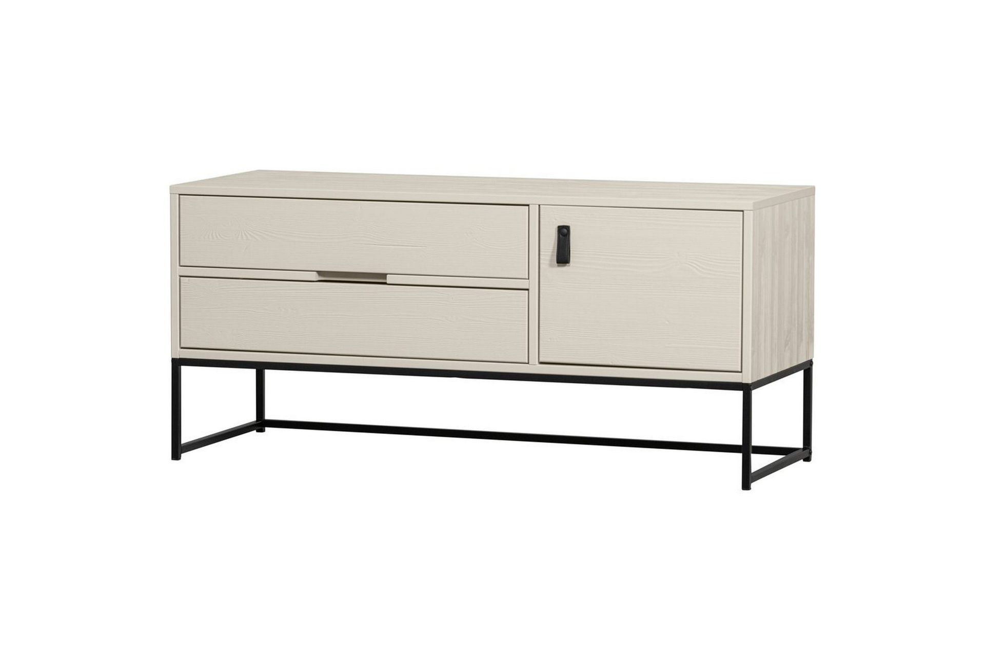TV-enhet Silas - Støv, Børstet furu, 120 cm