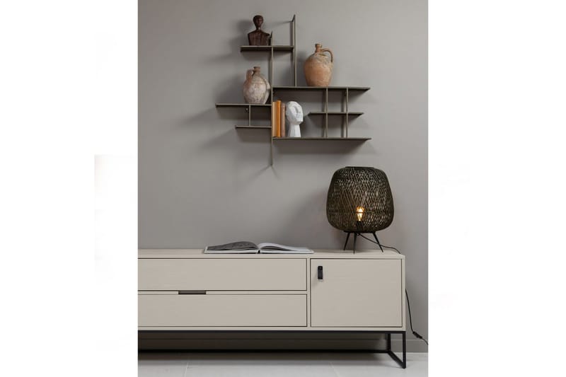 TV-enhet Silas - Støv, Børstet furu, 180 cm - Møbler - Mediamøbel & tv møbel - TV-benk & mediabenk