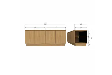 TV-enhet Zuma - 133 cm - Møbler - Mediamøbel & tv møbel - TV-benk & mediabenk