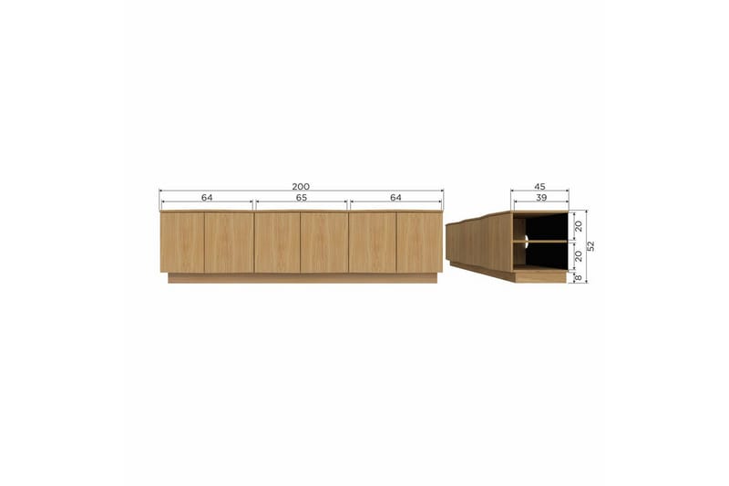 TV-enhet Zuma - 200 cm - Møbler - Mediamøbel & tv møbel - TV-skap