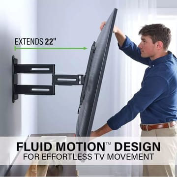 TV-feste Sanus 4D Max Vesa 400x400 32–65 Full Motion svart - Svart - Møbler - Mediamøbel & tv møbel - Mediestativ & veggfeste