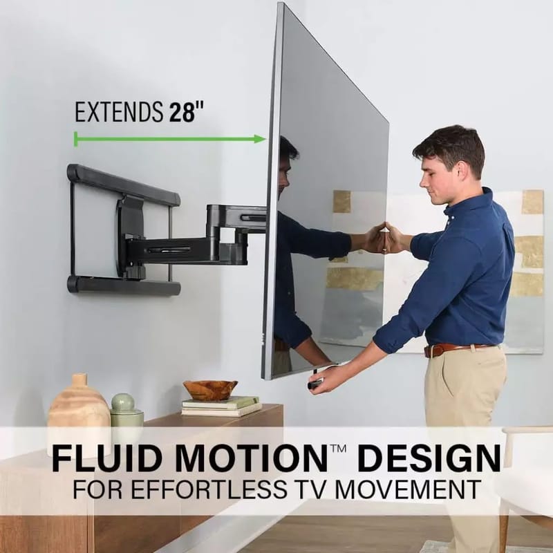 TV-feste Sanus 4D Max Vesa 600x400 42-90 Full Motion Svart - Svart - Møbler - Mediamøbel & tv møbel - Mediestativ & veggfeste