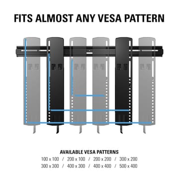TV-feste Sanus Superslim 51-80 VLT16-B2 - svart - Møbler - Mediamøbel & tv møbel - Mediestativ & veggfeste