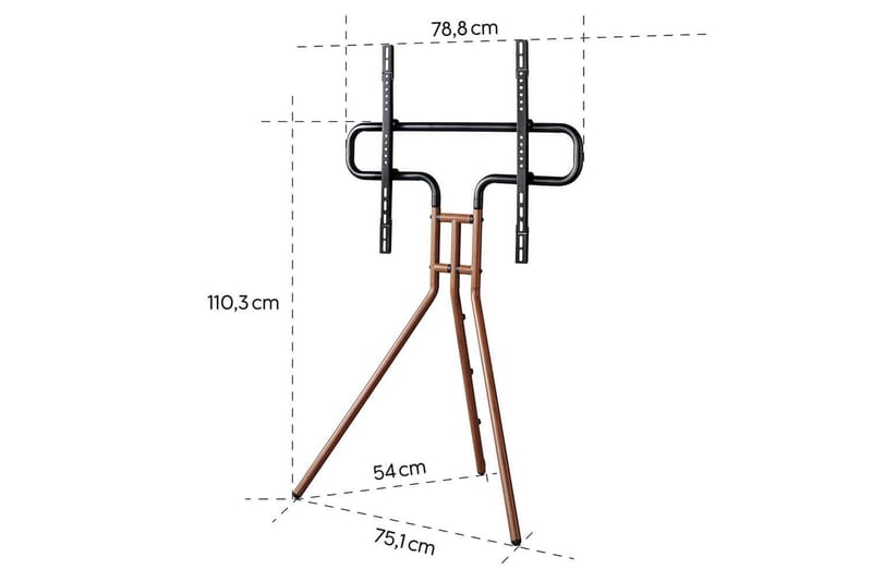 TV Gulvstativ Hama Design Opptil 75 - Mørkebrun - Møbler - Mediamøbel & tv møbel - Mediestativ & veggfeste