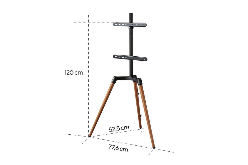 TV Gulvstativ Hama Staffelidesign Opptil 65 - Beige||Svart - Møbler - Mediamøbel & tv møbel - Mediestativ & veggfeste