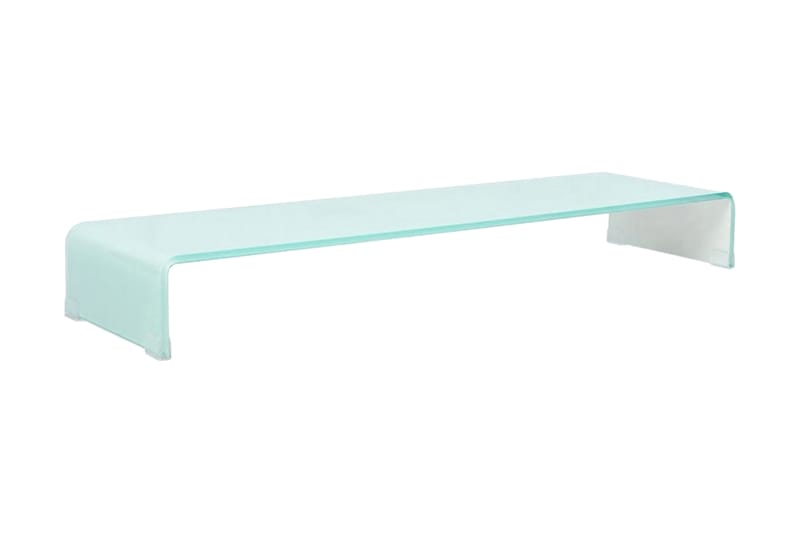 TV-benk glass hvit 100x30x13 cm - Hvit - TV-hylle