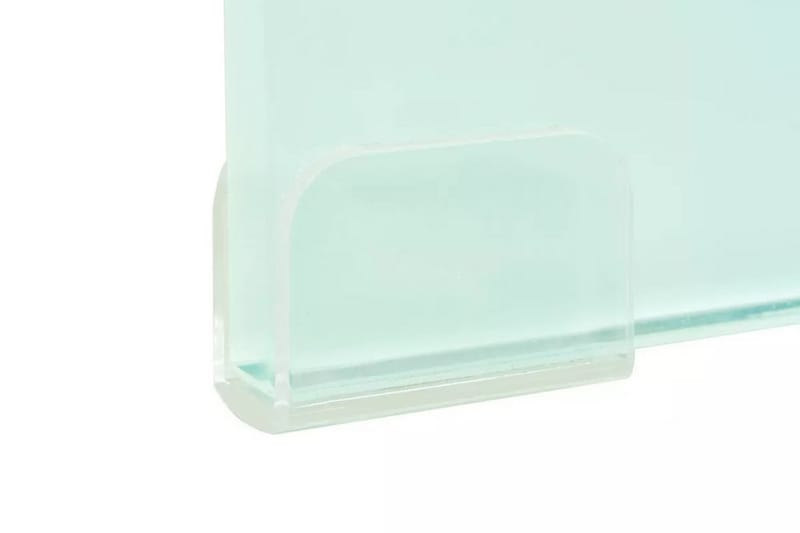 TV-benk glass hvit 110x30x13 cm - Hvit - TV-hylle