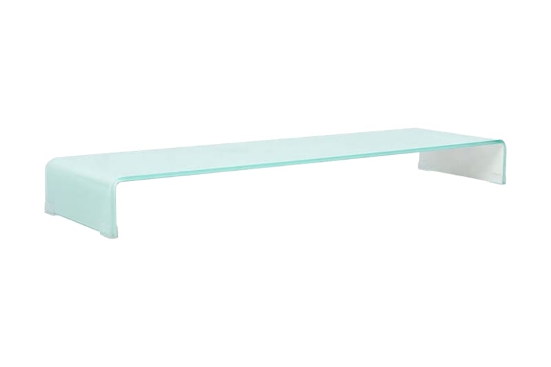 TV-benk glass hvit 120x30x13 cm - Hvit - Møbler - Mediamøbel & tv møbel - TV-hylle