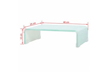 TV-benk glass hvit 40x25x11 cm - Hvit - Møbler - Mediamøbel & tv møbel - TV-hylle