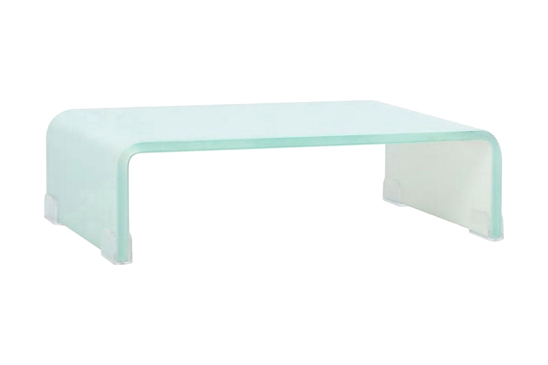 TV-benk glass hvit 40x25x11 cm - Hvit - Møbler - Mediamøbel & tv møbel - TV-hylle