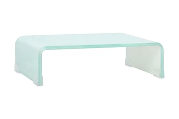 TV-benk glass hvit 40x25x11 cm - Hvit - Møbler - Mediamøbel & tv møbel - TV-hylle