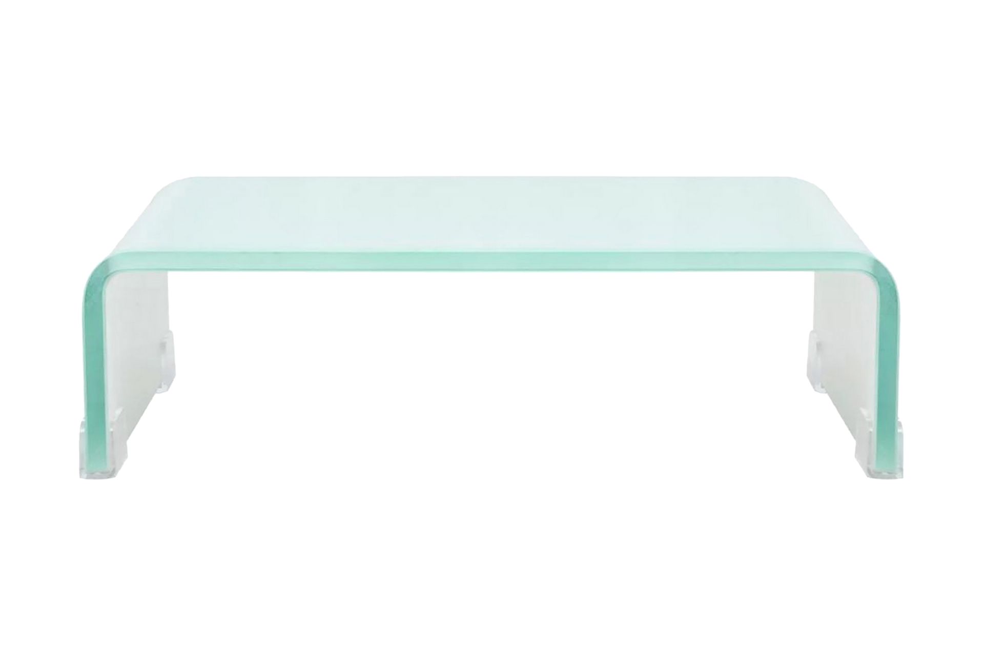 TV-benk glass hvit 40x25x11 cm - Hvit - Møbler - Mediamøbel & tv møbel - TV-hylle