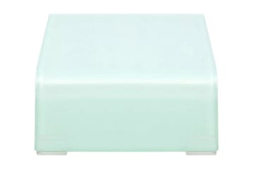 TV-benk glass hvit 40x25x11 cm - Hvit - Møbler - Mediamøbel & tv møbel - TV-hylle