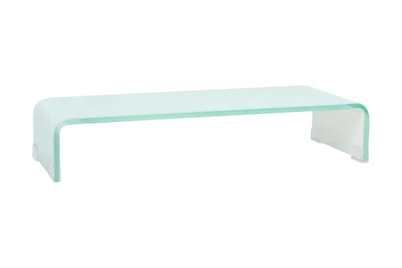 TV-benk glass hvit 60x25x11 cm - Hvit - TV-hylle