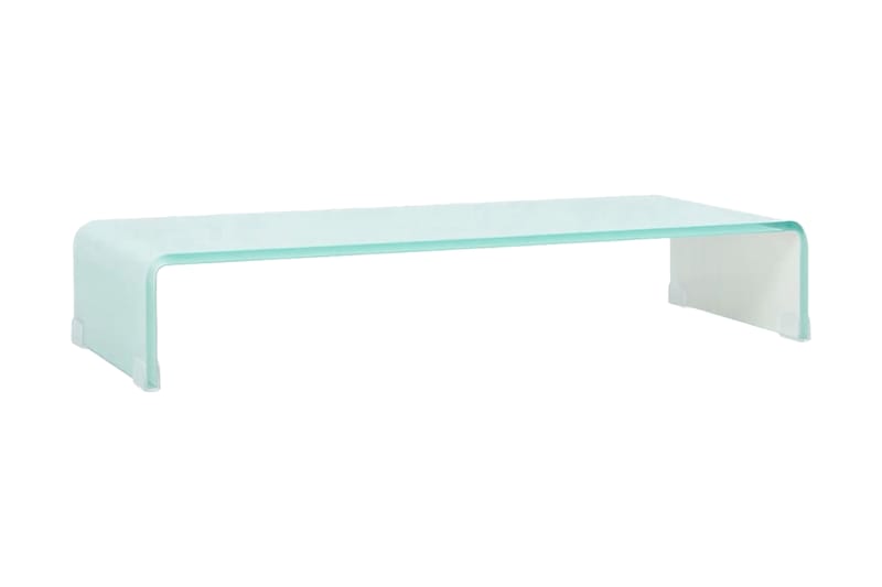 TV-benk glass hvit 70x30x13 cm - Hvit - TV-hylle