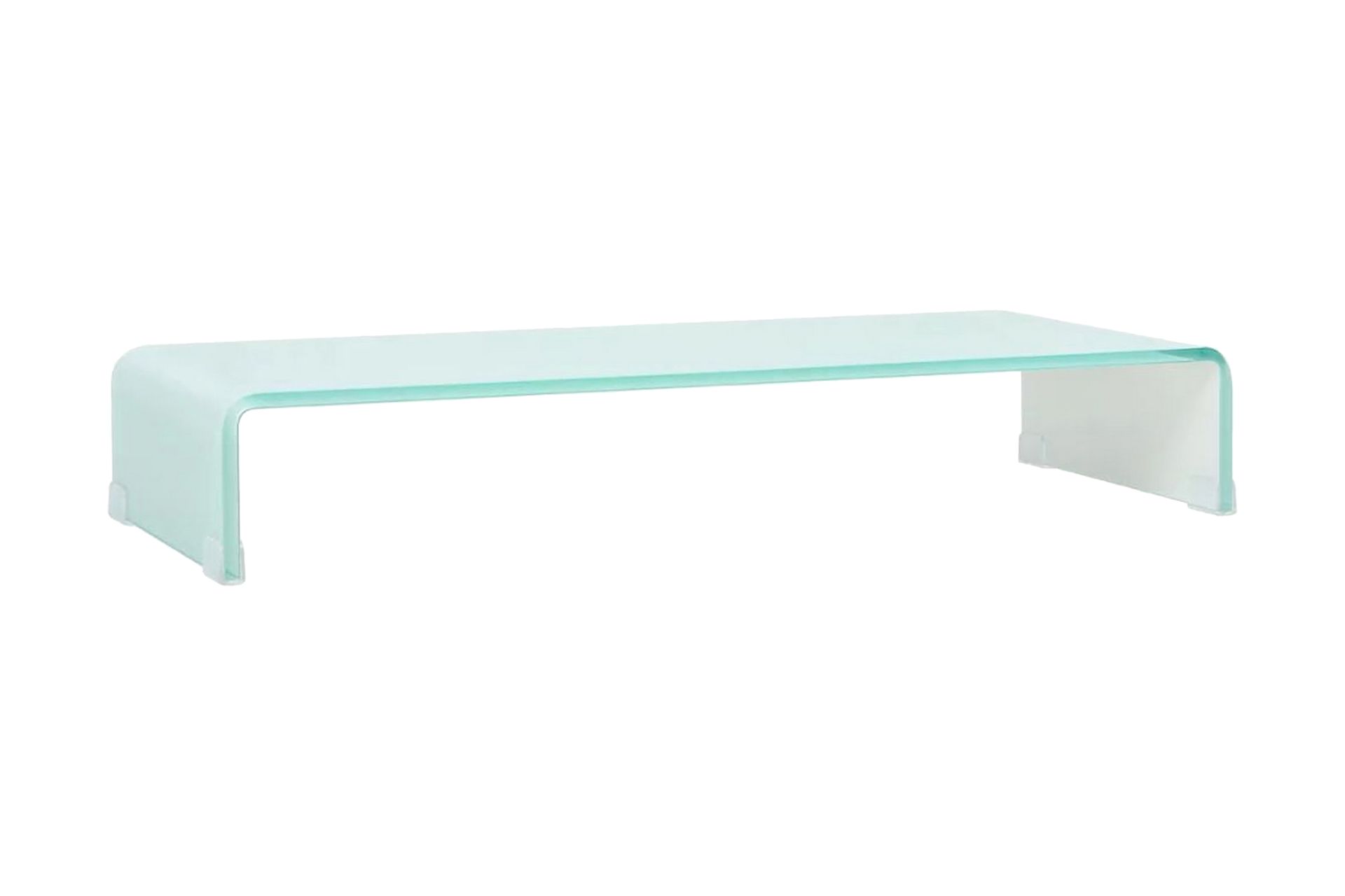 TV-benk glass hvit 80x30x13 cm - Hvit - Møbler - Mediamøbel & tv møbel - TV-hylle