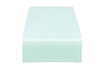 TV-benk glass hvit 80x30x13 cm - Hvit - Møbler - Mediamøbel & tv møbel - TV-hylle