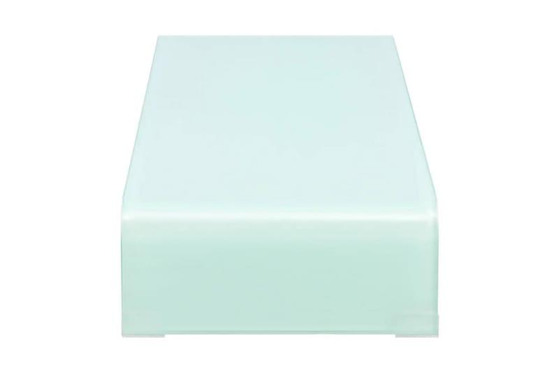 TV-benk glass hvit 80x30x13 cm - Hvit - Møbler - Mediamøbel & tv møbel - TV-hylle