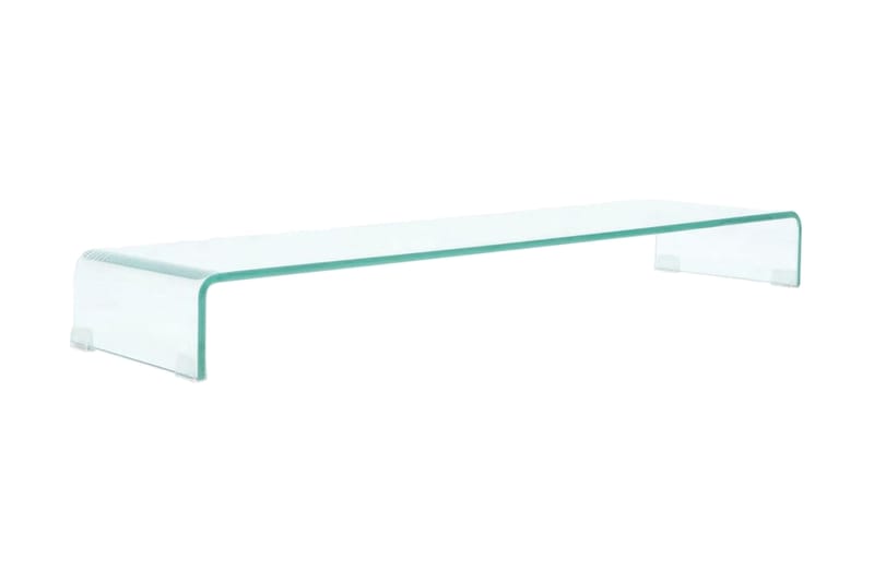 TV-benk glass klar 110x30x13 cm - Transparent - TV-hylle