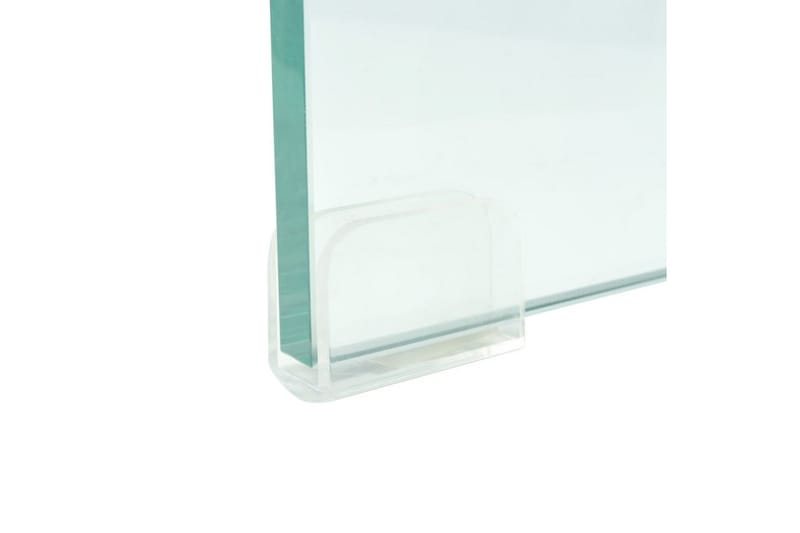 TV-benk glass klar 110x30x13 cm - Transparent - TV-hylle