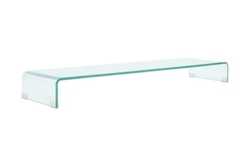 TV-benk glass klar 120x30x13 cm - Transparent - Møbler - Mediamøbel & tv møbel - TV-hylle