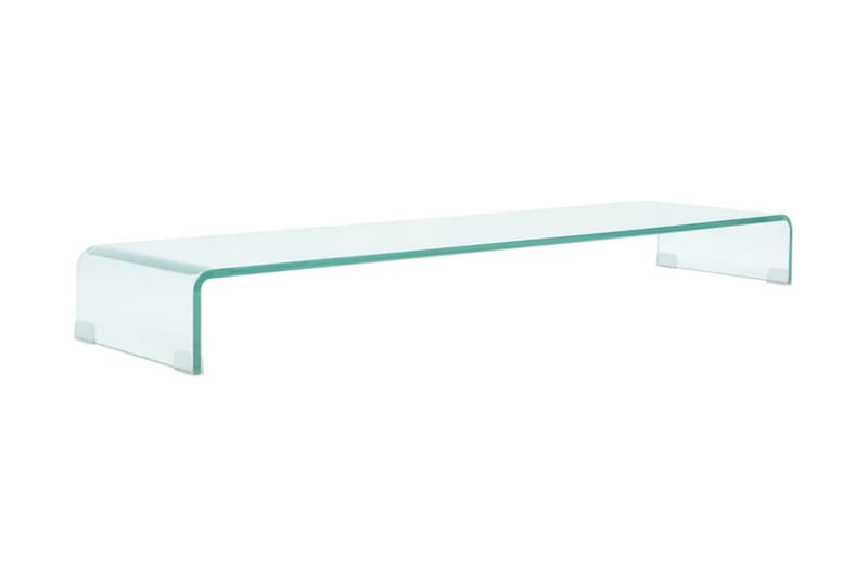 TV-benk glass klar 120x30x13 cm - Transparent - Møbler - Mediamøbel & tv møbel - TV-hylle