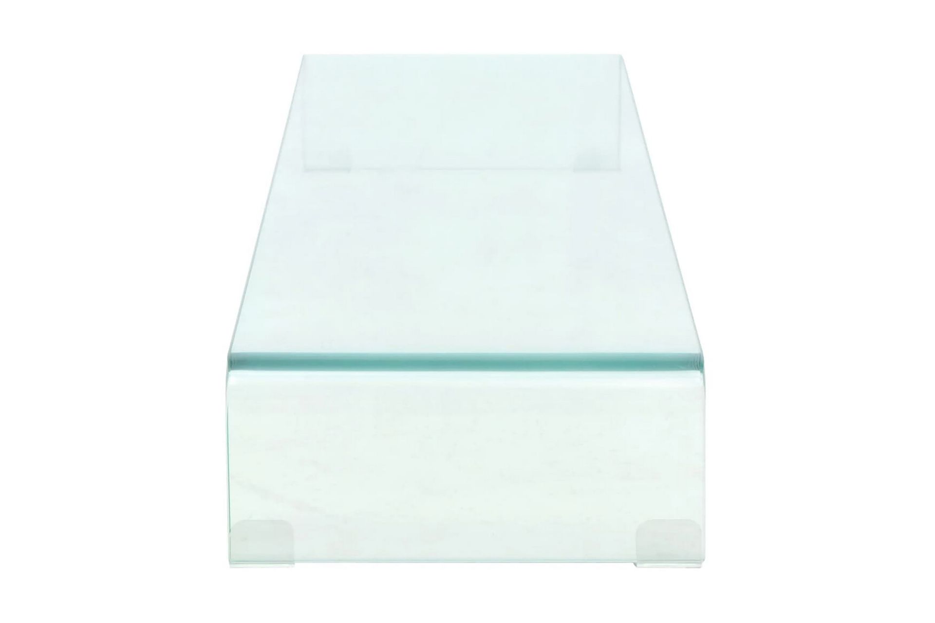 TV-benk glass klar 120x30x13 cm - Transparent - Møbler - Mediamøbel & tv møbel - TV-hylle