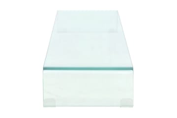 TV-benk glass klar 120x30x13 cm - Transparent - Møbler - Mediamøbel & tv møbel - TV-hylle