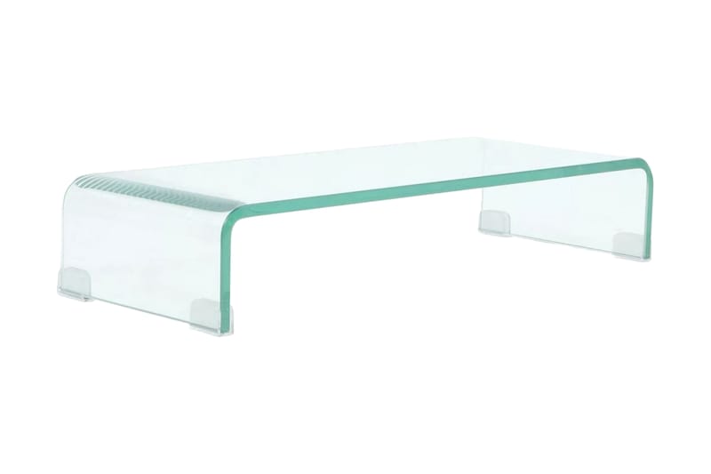 TV-benk glass klar 60x25x11 cm - Transparent - Møbler - Mediamøbel & tv møbel - TV-hylle