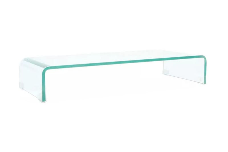 TV-benk glass klar 80x30x13 cm - Transparent - Møbler - Mediamøbel & tv møbel - TV-hylle