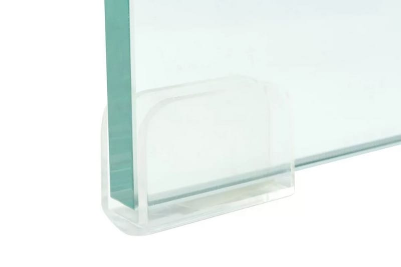 TV-benk glass klar 80x30x13 cm - Transparent - TV-hylle