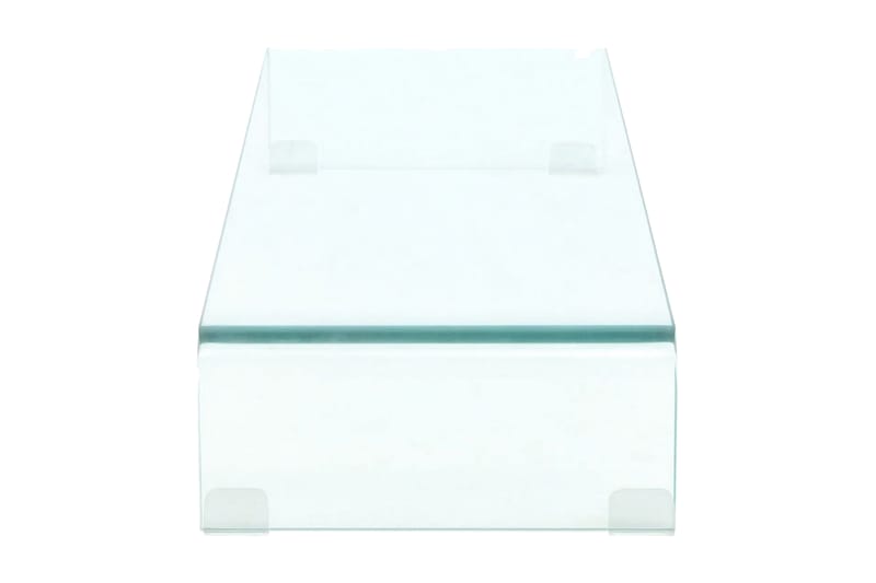 TV-benk glass klar 90x30x13 cm - Transparent - TV-hylle