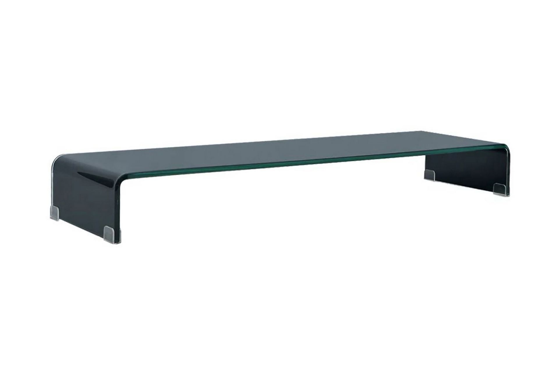 TV-benk glass svart 100x30x13 cm - Svart - Møbler - Mediamøbel & tv møbel - TV-hylle