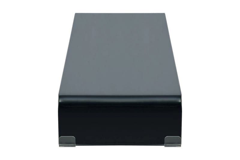 TV-benk glass svart 110x30x13 cm - Svart - Møbler - Mediamøbel & tv møbel - TV-hylle