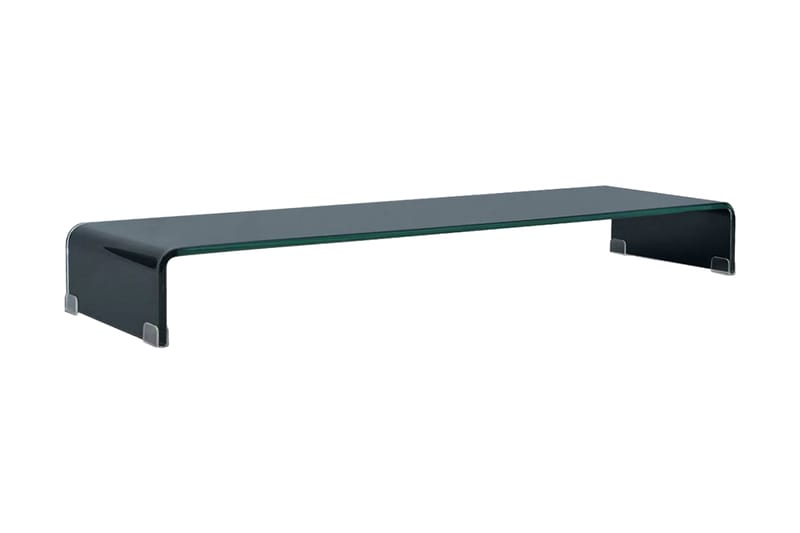 TV-benk glass svart 120x30x13 cm - Svart - Møbler - Mediamøbel & tv møbel - TV-hylle