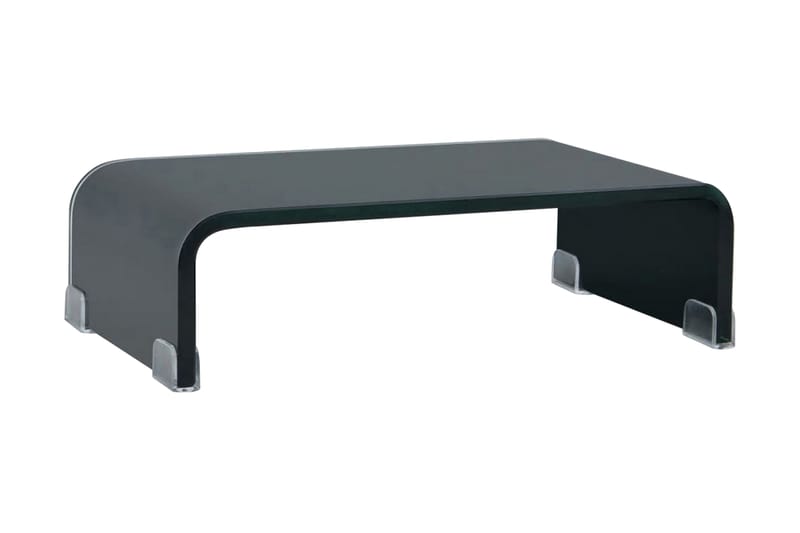 TV-benk glass svart 40x25x11 cm - Svart - Møbler - Mediamøbel & tv møbel - TV-hylle